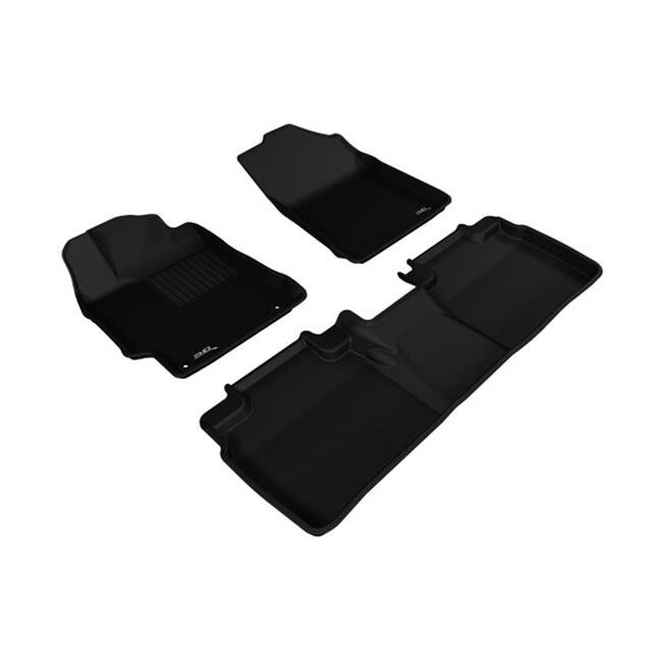 U-Ace, Inc U Ace L1TY17301509 3D Maxpider Custom Fit Complete Kagu Black Floor Mat for 2015-2016 Toyota Camry-Camry Hybrid Models L1TY17301509 - main